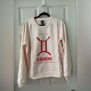 NWT Anthropologie The Zodiac Sweatshirt by Catherine O'Sullivan Crewneck Gemini